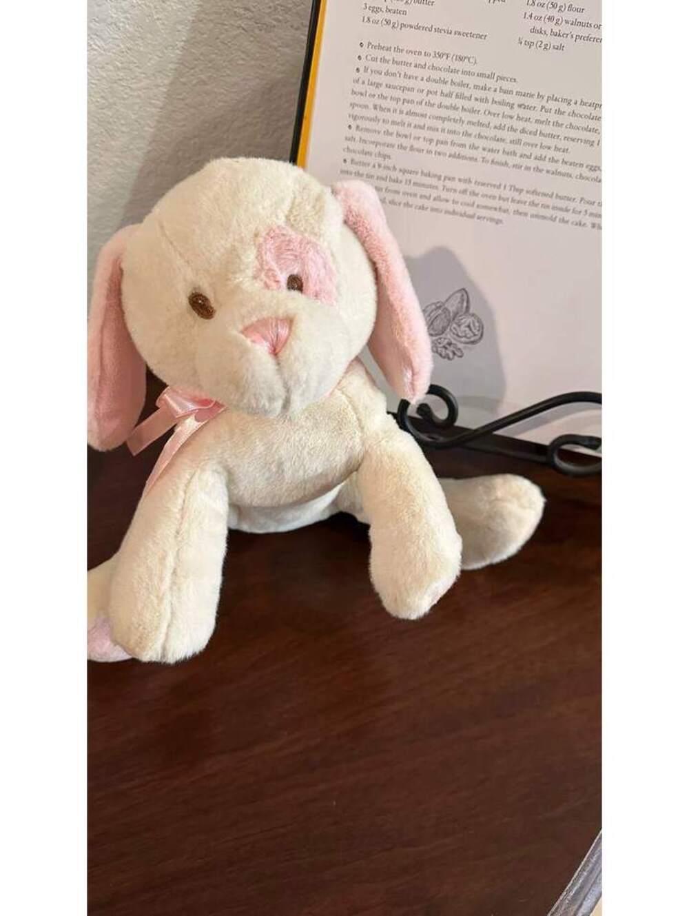 Animal Alley My First Puppy Pink Cream Plush Dog